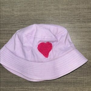 Pink Heart Kids Bucket Hat